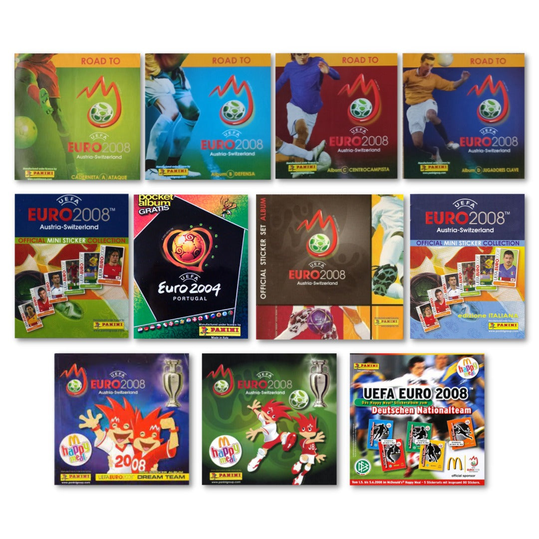 Todos los albumes de bolsillo de la Eurocopa Panini